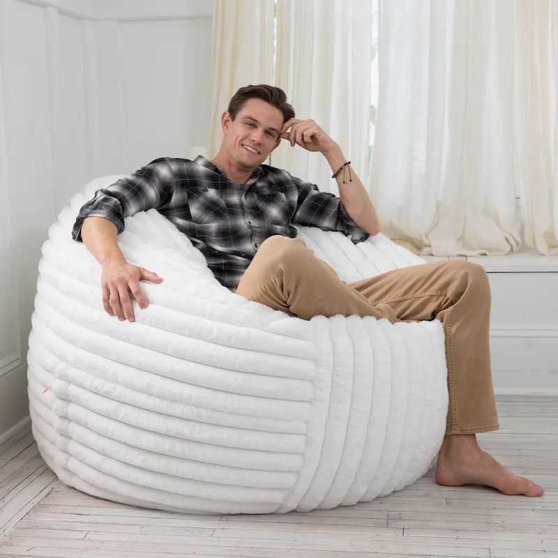 Jaxx Saxx 5 Foot Pouf Géant pour Adultes avec Housse Amovible, Fourrure Mondo