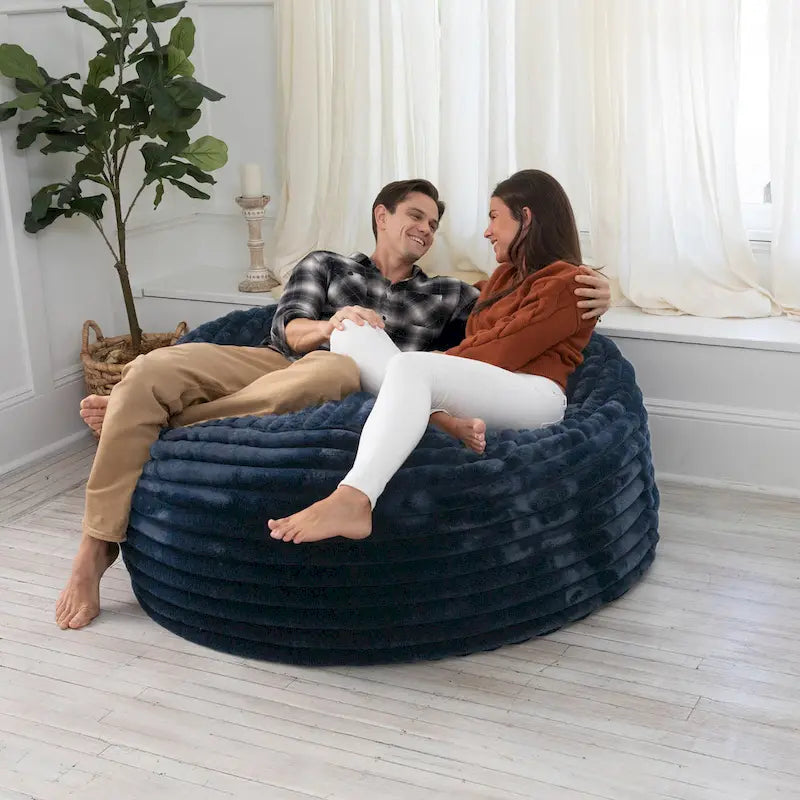 Jaxx Saxx 5 Foot Pouf Géant pour Adultes avec Housse Amovible, Fourrure Mondo
