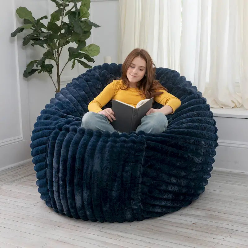 Jaxx Saxx 5 Foot Pouf Géant pour Adultes avec Housse Amovible, Fourrure Mondo