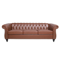Canapé confortable 3 places avec coussin d'assise à rayures tendance