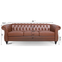 Canapé confortable 3 places avec coussin d'assise à rayures tendance