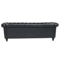 Canapé confortable 3 places avec coussin d'assise à rayures tendance