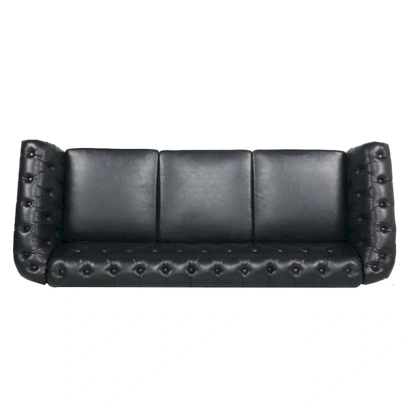 Canapé confortable 3 places avec coussin d'assise à rayures tendance