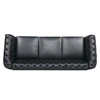 Canapé confortable 3 places avec coussin d'assise à rayures tendance