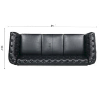 Canapé confortable 3 places avec coussin d'assise à rayures tendance