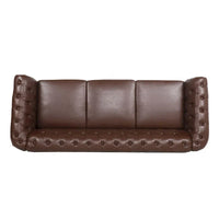Canapé confortable 3 places avec coussin d'assise à rayures tendance