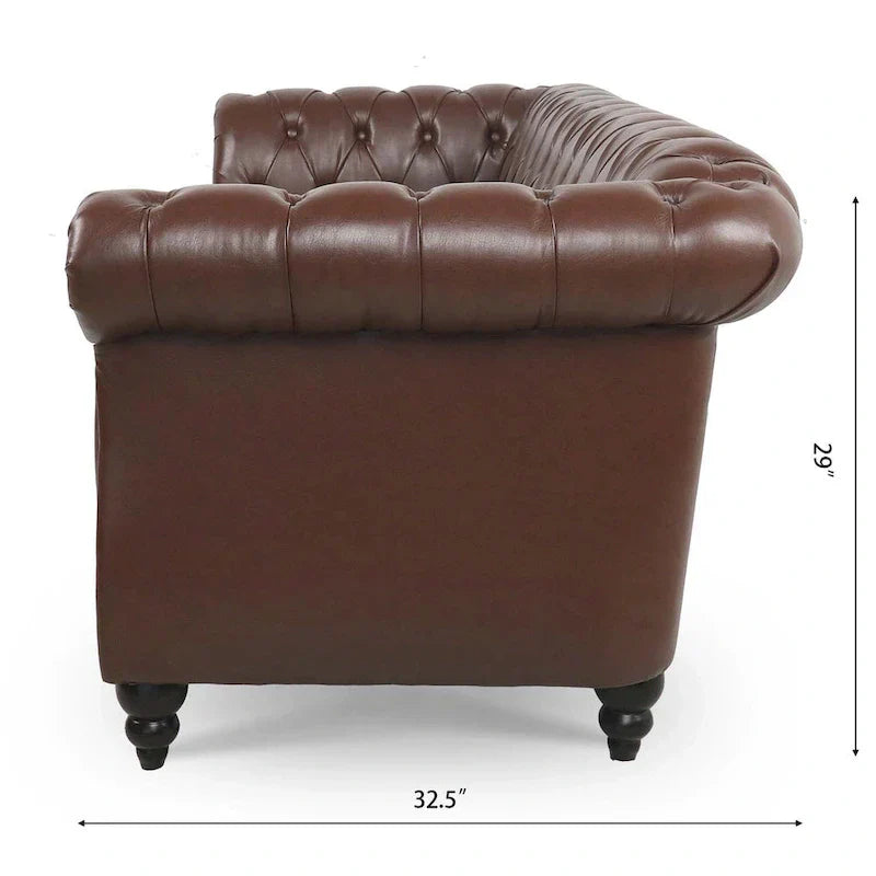 Canapé confortable 3 places avec coussin d'assise à rayures tendance