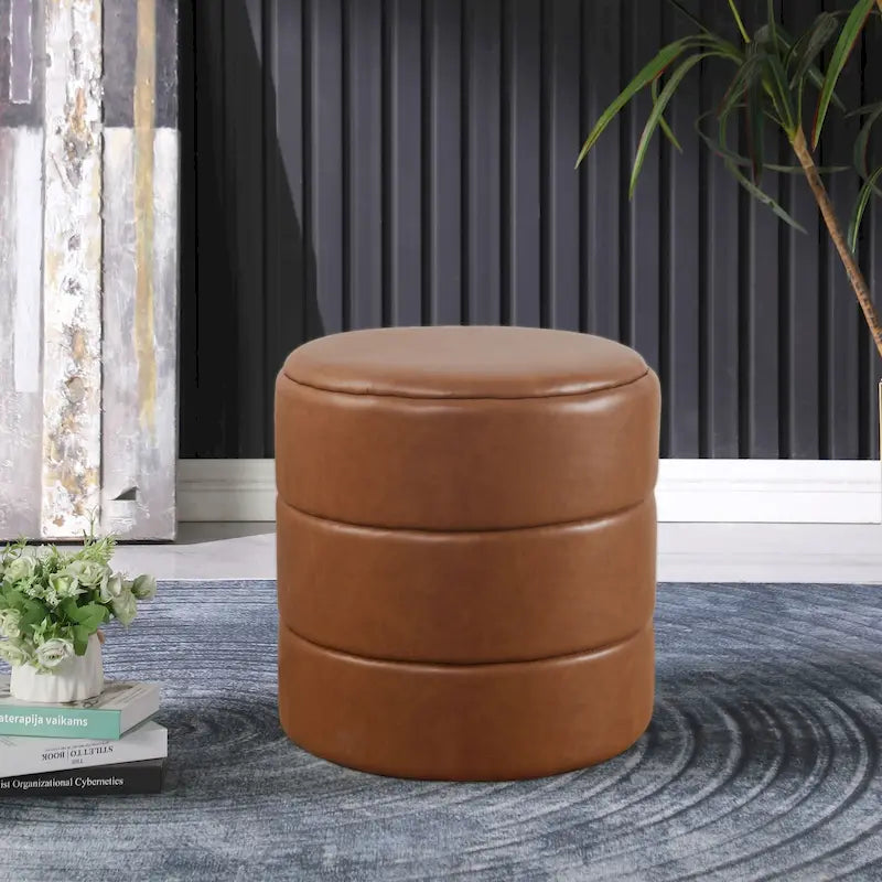 HomePop Pouf Rond Rembourré