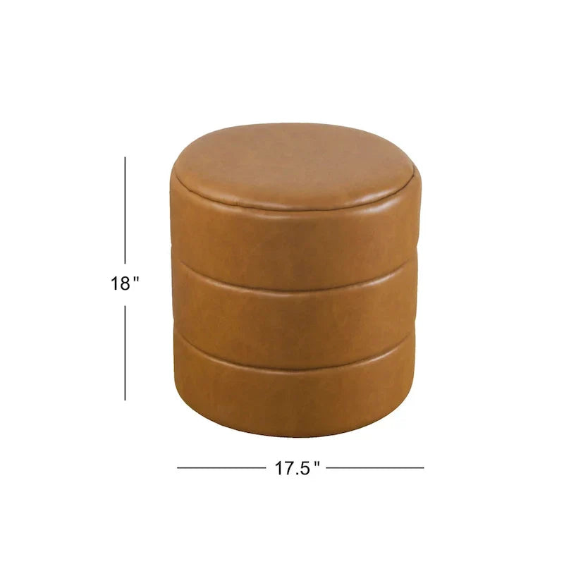 HomePop Pouf Rond Rembourré