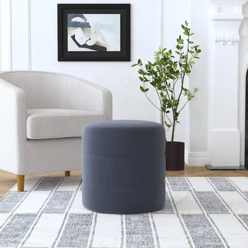 HomePop Pouf Rond Rembourré
