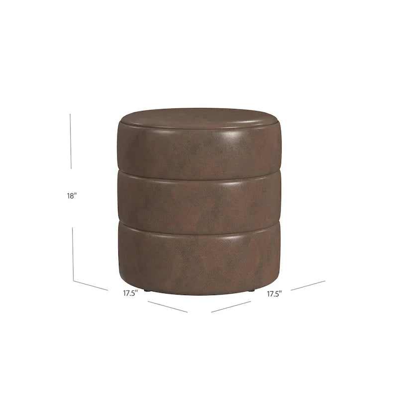 HomePop Pouf Rond Rembourré