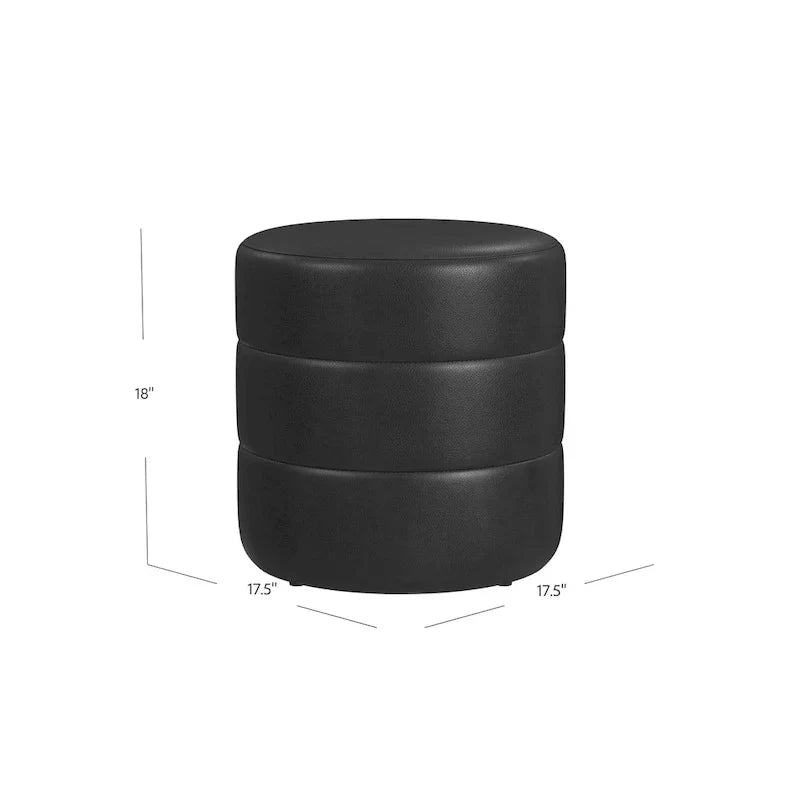 HomePop Pouf Rond Rembourré