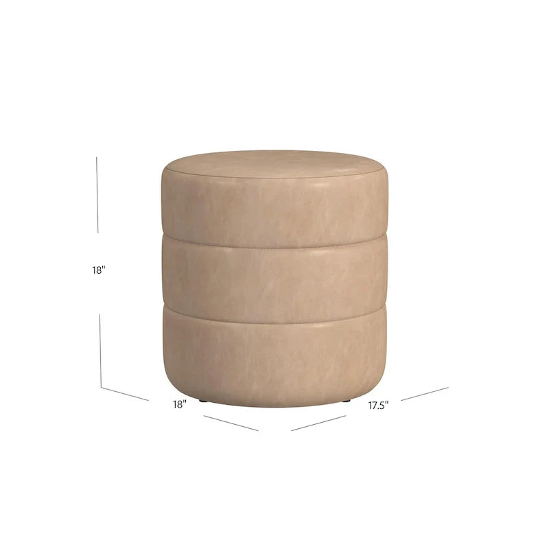 HomePop Pouf Rond Rembourré