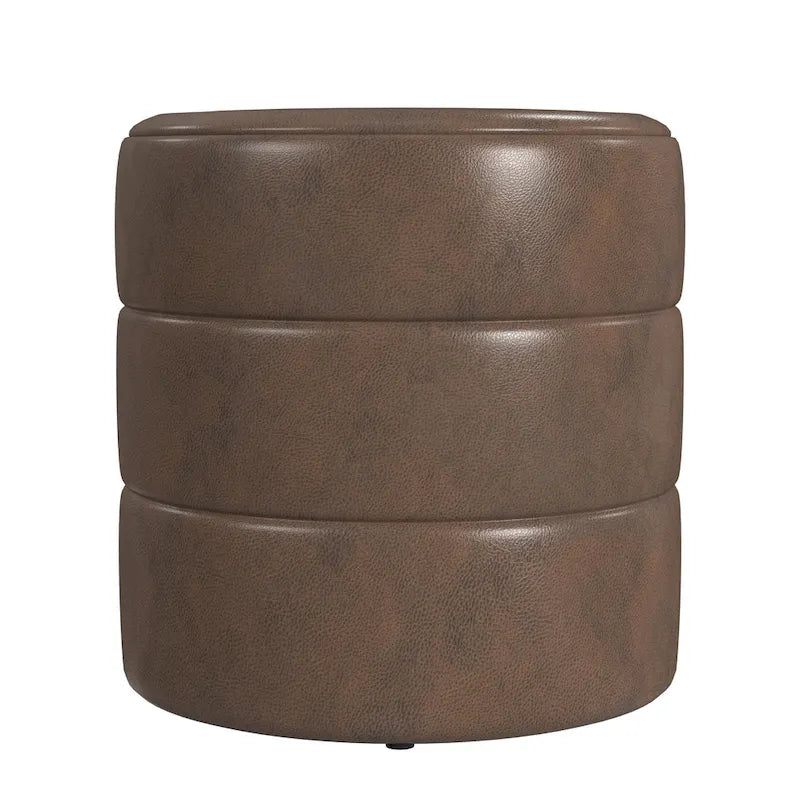 HomePop Pouf Rond Rembourré