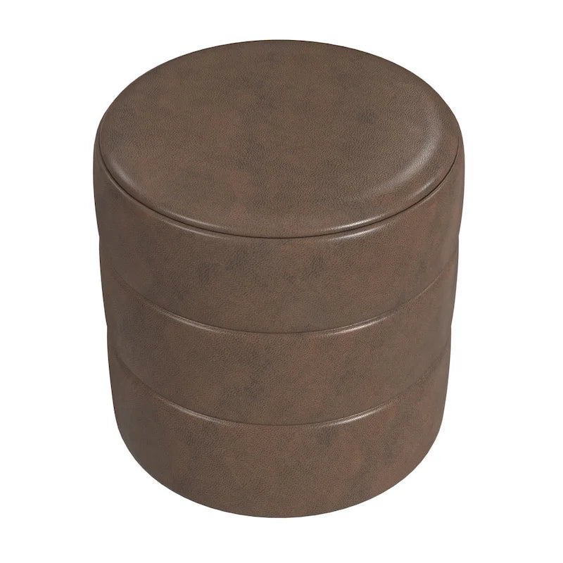 HomePop Pouf Rond Rembourré