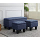 Banc coffre capitonné Mid-Century Modern avec plateau relevable