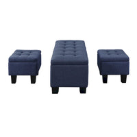 Banc coffre capitonné Mid-Century Modern avec plateau relevable