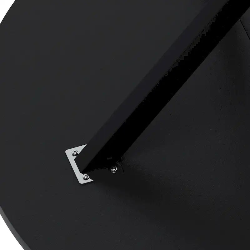Table à manger ronde moderne à pieds croisés, plateau amovible en deux parties