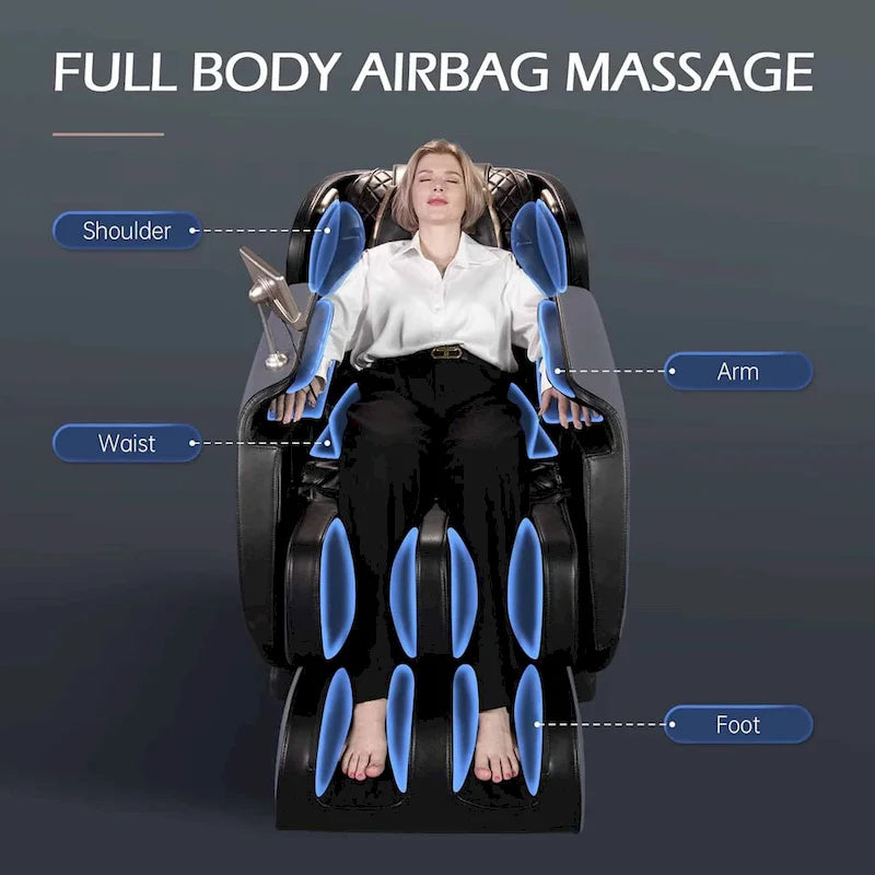 Fauteuil de massage Ukuowu Faovr 04 ADV avec massage corps complet à gravité zéro, double-cœur S Track et commande par application