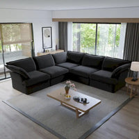 Canapé Sectionnel Forme L Moderne Rembourré Modulable