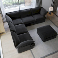Canapé Sectionnel Forme L Moderne Rembourré Modulable
