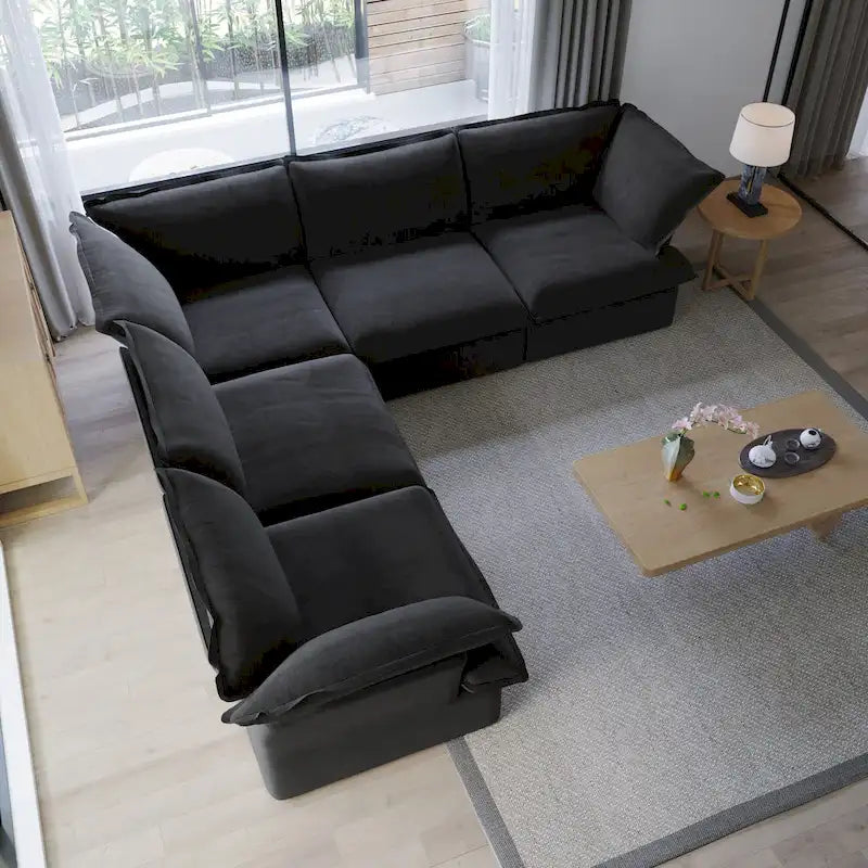 Canapé Sectionnel Forme L Moderne Rembourré Modulable