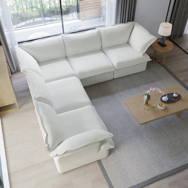 Canapé Sectionnel Forme L Moderne Rembourré Modulable