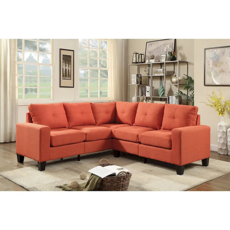 Canapé Sectionnel en Tissu Sergé Newbury
