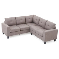 Canapé Sectionnel en Tissu Sergé Newbury