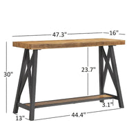 Table d'entrée de canapé Bryson rustique à base en X par iNSPIRE Q Classic