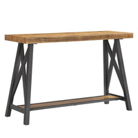 Table d'entrée de canapé Bryson rustique à base en X par iNSPIRE Q Classic