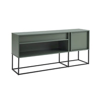 Meuble TV DH BASIC moderne 60 pouces à LED 16 couleurs avec un tiroir et pieds métalliques par Denhour