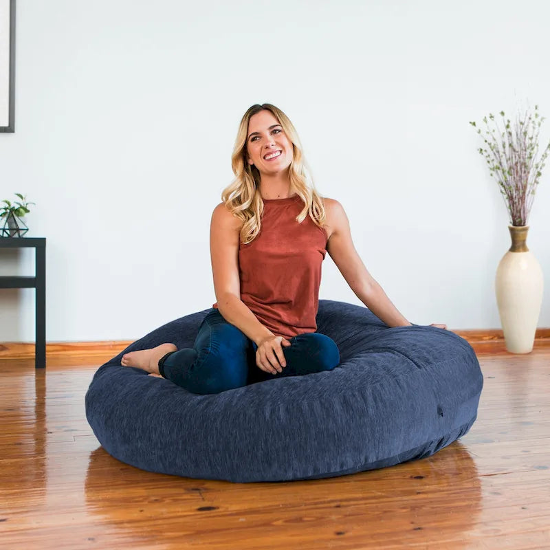 Pouf poire lounge Jaxx Cocoon avec housse en chenille