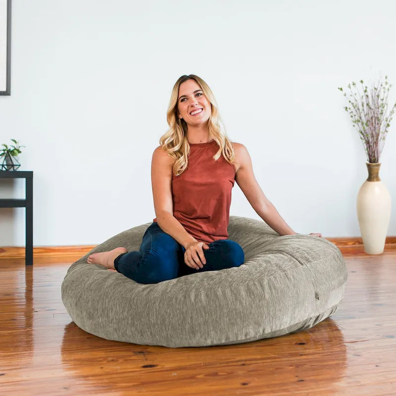 Pouf poire lounge Jaxx Cocoon avec housse en chenille