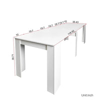 Table à manger extensible multifonctionnelle en bois