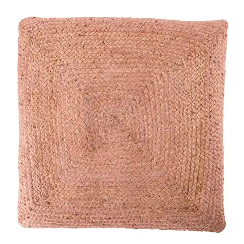 Le pouf/coussin de sol en jute texturé Faxon de Curated Nomad