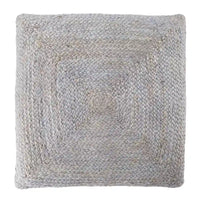 Le pouf/coussin de sol en jute texturé Faxon de Curated Nomad