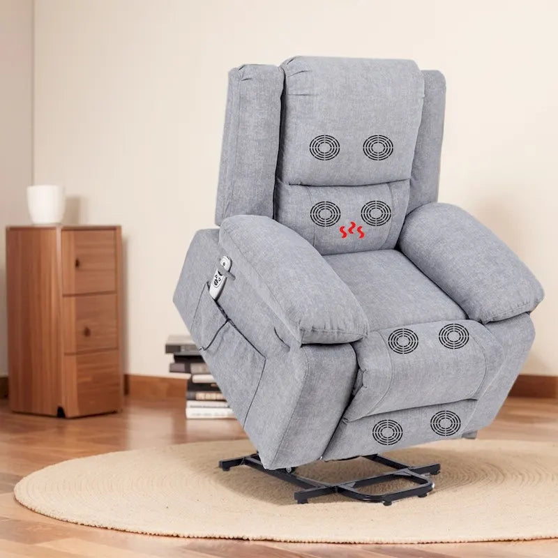 Fauteuil Inclinable Électrique de Massage, Élévation Multifonction, Minuterie