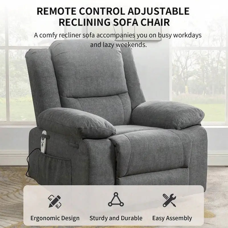 Fauteuil Inclinable Électrique de Massage, Élévation Multifonction, Minuterie