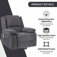 Fauteuil Inclinable Électrique de Massage, Élévation Multifonction, Minuterie