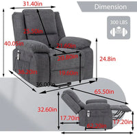 Fauteuil Inclinable Électrique de Massage, Élévation Multifonction, Minuterie