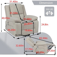 Fauteuil Inclinable Électrique de Massage, Élévation Multifonction, Minuterie
