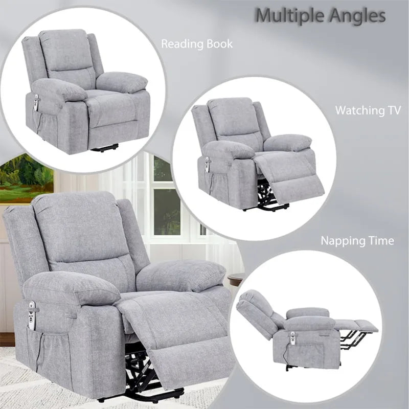 Fauteuil Inclinable Électrique de Massage, Élévation Multifonction, Minuterie