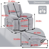 Fauteuil Inclinable Électrique de Massage, Élévation Multifonction, Minuterie