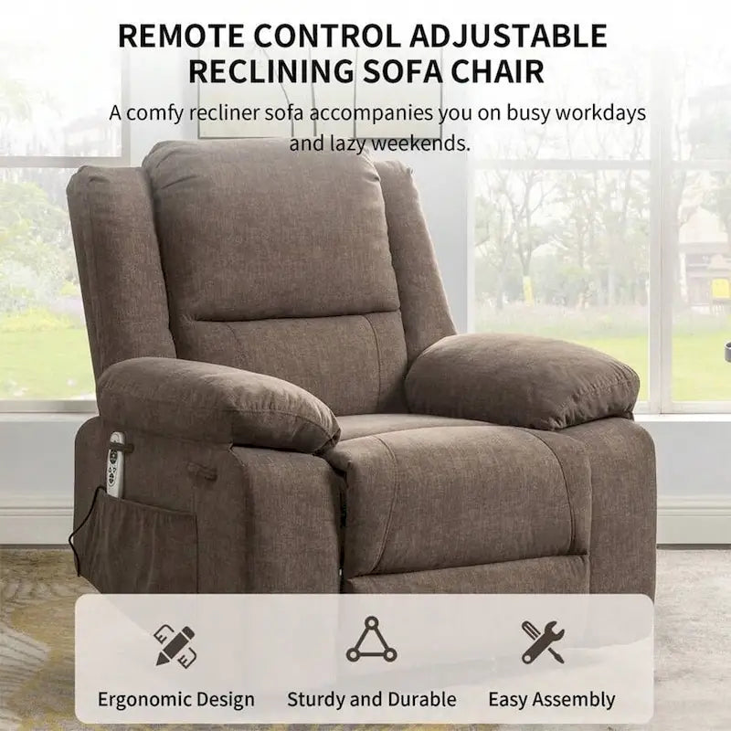 Fauteuil Inclinable Électrique de Massage, Élévation Multifonction, Minuterie