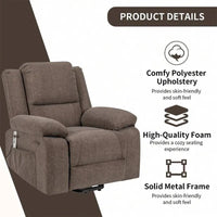 Fauteuil Inclinable Électrique de Massage, Élévation Multifonction, Minuterie