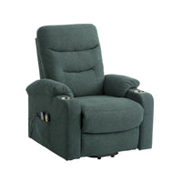 Clihome Fauteuil inclinable de massage électrique doux rembourré avec porte-gobelet