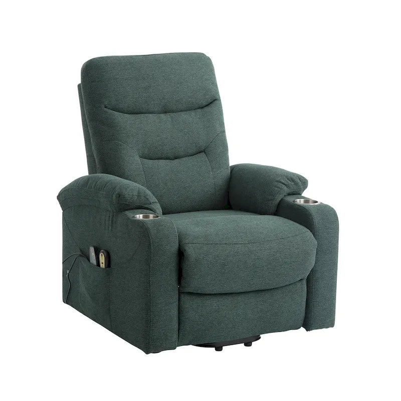 Clihome Fauteuil inclinable de massage électrique doux rembourré avec porte-gobelet