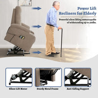 Clihome Fauteuil inclinable de massage électrique doux rembourré avec porte-gobelet