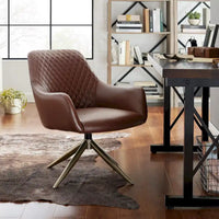 Fauteuil pivotant Art Leon en similicuir